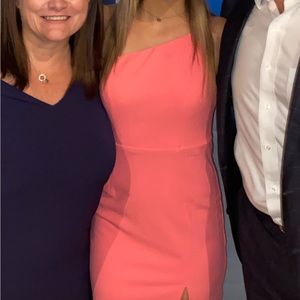 Pink One Shoulder Dress. Hello Molly